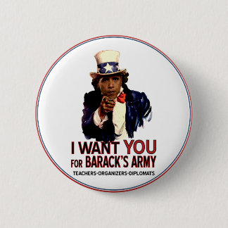 Ich will Sie - politischer Knopf Obama Button
