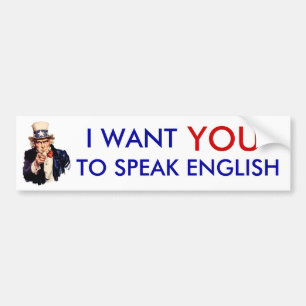 Ich will Sie, um englischen Autoaufkleber zu