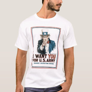 ICH WILL SIE Vintager Uncle Sam Plakatdruck T-Shirt