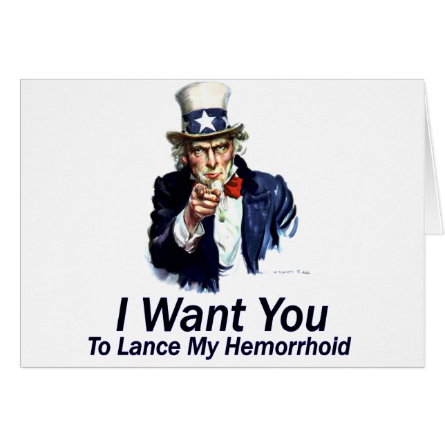 Ich will Sie: Zur Lanze mein Hemorrhoid (Vorderseite (Horizontal))