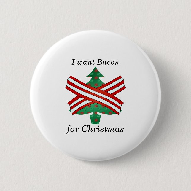 Ich will Speck für Weihnachten Button (Vorderseite)