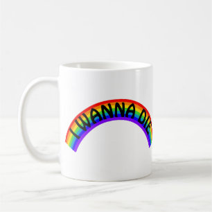 Ich will sterben - Regenbogen Kaffeetasse