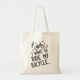 Ich will, um mein Fahrrad zu fahren Tragetasche