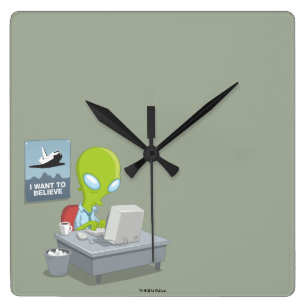 Ich will, um zu glauben quadratische wanduhr