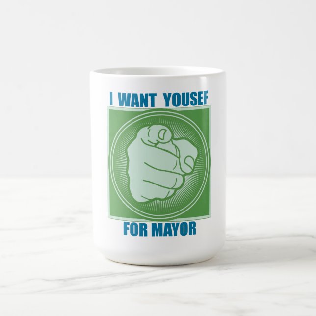 ICH WILL YOUSEF ALS BÜRGERMEISTER KAFFEETASSE (Mittel)
