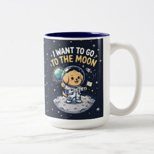 Ich will zum Mond gehen Streunender Welpe K-Pop  Zweifarbige Tasse
