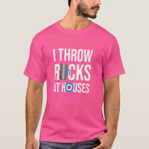 Ich wirbele Steine in Häusern, witziger Curling-Sp T-Shirt
