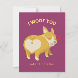 Ich wöhe dich, Valentine! Karte