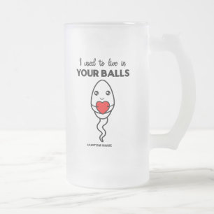 Ich wohnte früher in deinen Ballen, im Individuel Mattglas Bierglas