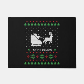 Ich woll hässlichen Weihnachtspulli Fußmatte