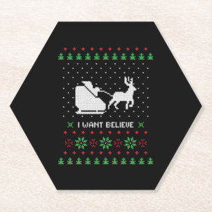 Ich woll hässlichen Weihnachtspulli Untersetzer