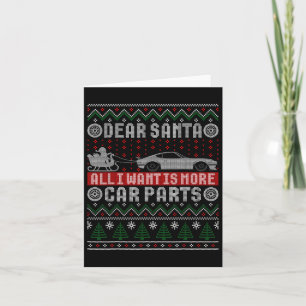Ich Woll ist mehr Autoteile Weihnachts-Shirt hässl Karte