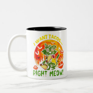 Ich Wollte Acos gerade jetzt Meow Halloween Katze Zweifarbige Tasse
