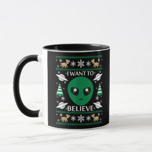 Ich Wollte, Alien Weihnachten zu glauben Tasse