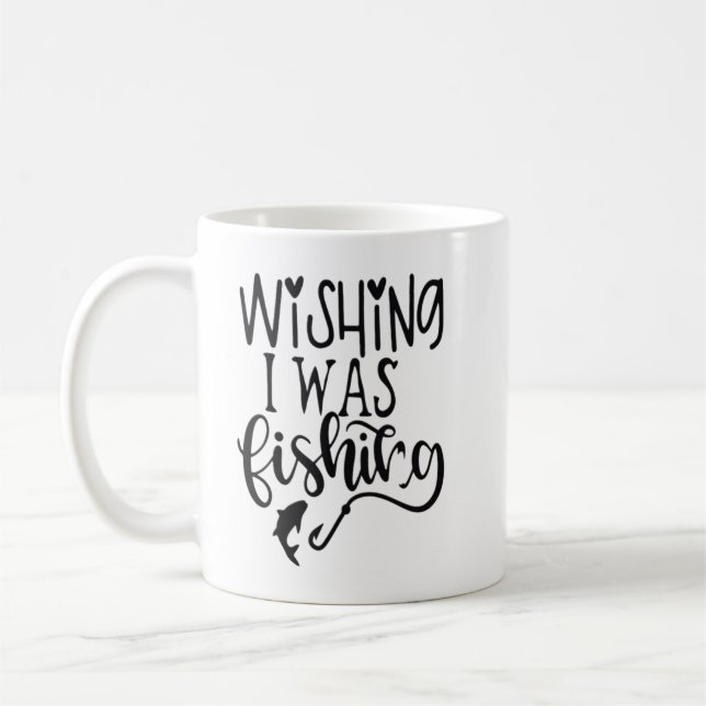 Ich wollte angeln kaffeetasse (Links)