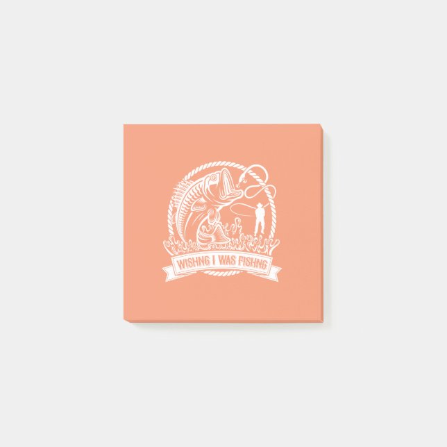 Ich wollte angeln post-it klebezettel (Vorderseite)