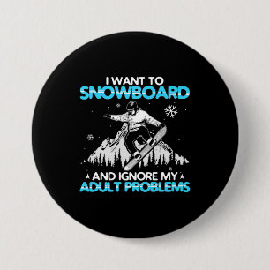 Ich Wollte auf Snowboard Button
