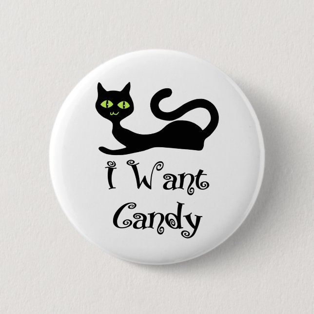 Ich Wollte Candy Cat Button (Vorderseite)