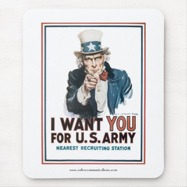 "Ich Wollte dich" Onkel Sam Mousepad (Vorne)