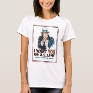 Ich Wollte dich Uncle Sam T-Shirt