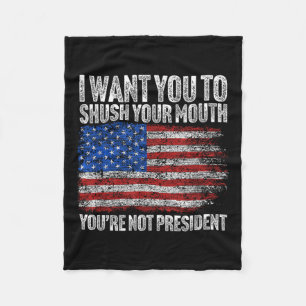 Ich Wollte dir, deinen Mund-Funny Trump zu schütte Fleecedecke