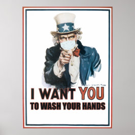 Ich Wollte dir... Um Ihre Hände waschen ... Seien  Poster