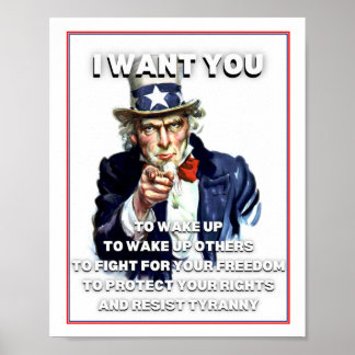 Ich Wollte dir, Uncle Sam Poster Print Wecken