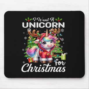Ich Wollte ein Einhorn für Weihnachten Niedliche G Mousepad