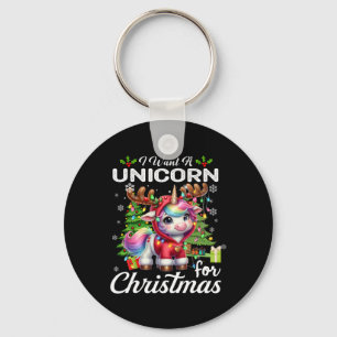 Ich Wollte ein Einhorn für Weihnachten Niedliche G Schlüsselanhänger