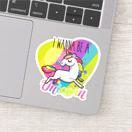 Ich wollte, ein Einhorn zu sein Aufkleber