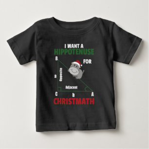 Ich Wollte ein Hippo für Weihnachten Niedlichen Hi Baby T-shirt
