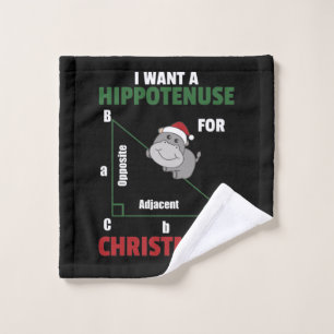 Ich Wollte ein Hippo für Weihnachten Niedlichen Hi Waschlappen