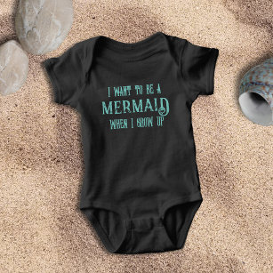 Ich Wollte, ein Meerjungfrau-Niedliches Mädchen zu Baby Strampler