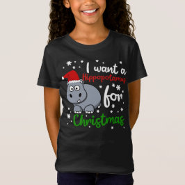 Ich wollte ein Nilpferd für Weihnachten Weihnachte T-Shirt