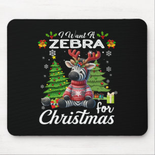 Ich Wollte ein Zebra für Weihnachten Niedliche Ges Mousepad