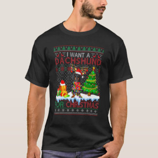 Ich Wollte eine Dackel für Weihnachten Funny Hund T-Shirt