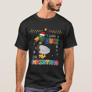 Ich Wollte eine Ente für Weihnachtsvieh nur Weihna T-Shirt