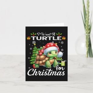 Ich Wollte eine Schildkröte für Weihnachten Niedli Karte
