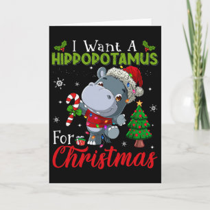 Ich Wollte einen Hippopotamus für Weihnachten Hipp Karte