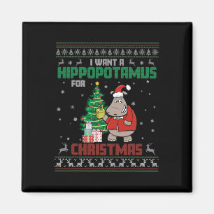 Ich Wollte einen Hippopotamus für Weihnachten Nied Magnet