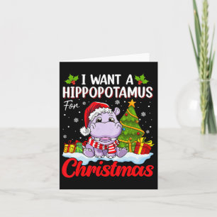 Ich Wollte einen Hippopotamus für Weihnachten Paja Karte