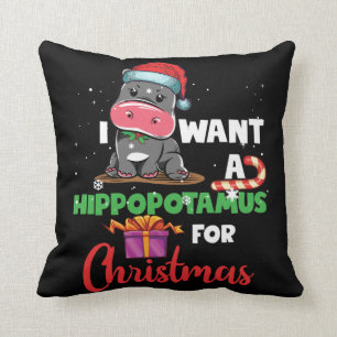 Ich Wollte einen Hippopotamus für Weihnachten Wei Kissen
