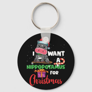 Ich Wollte einen Hippopotamus für Weihnachten Wei Schlüsselanhänger