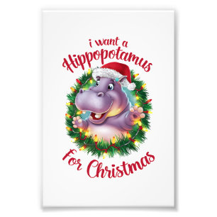 Ich Wollte einen Hippopotamus für Weihnachten Weih Fotodruck