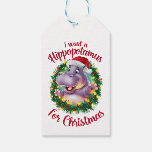 Ich Wollte einen Hippopotamus für Weihnachten Weih Geschenkanhänger