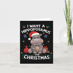 Ich Wollte einen Hippopotamus für Weihnachten Weih Karte