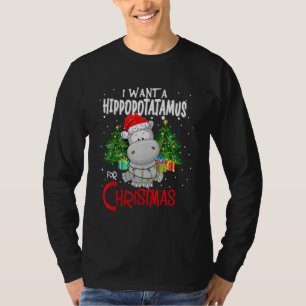 Ich Wollte einen Hippopotamus für Weihnachten Weih T-Shirt