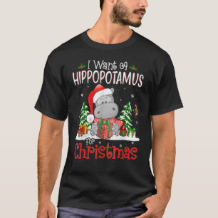 Ich Wollte einen Hippopotamus für Weihnachten Weih T-Shirt