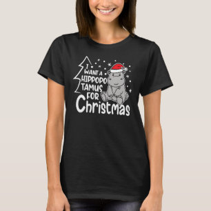 Ich Wollte einen Hippopotamus für Weihnachten Weih T-Shirt