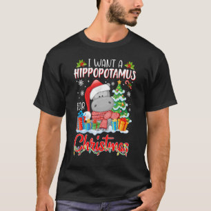 Ich Wollte einen Hippopotamus für Weihnachten Weih T-Shirt